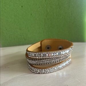 Elegant Gold and Silver Wrap Bracelet
